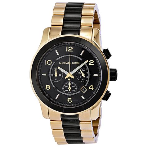 michael kors chronograph black|Michael Kors black dial watch.